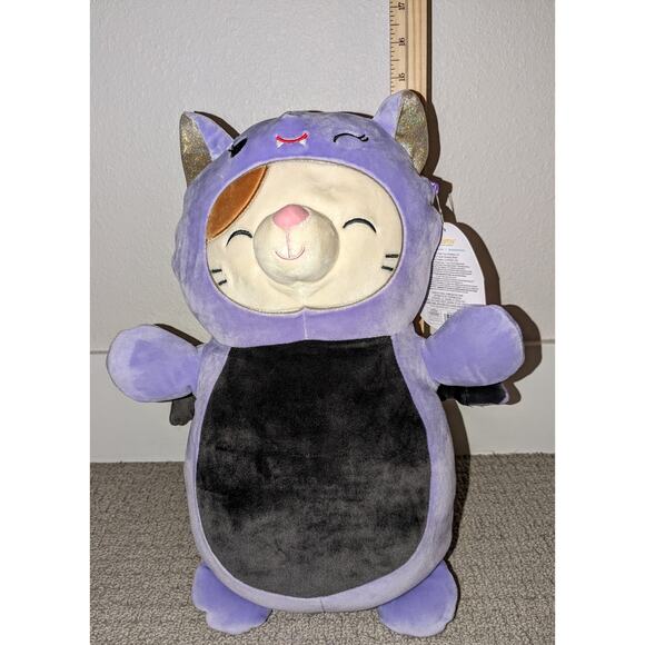 14” Halloween CAM The Cat In BAT Costume Hugmees Kitty Squishmallow Plush LE NWT - Picture 7 of 10